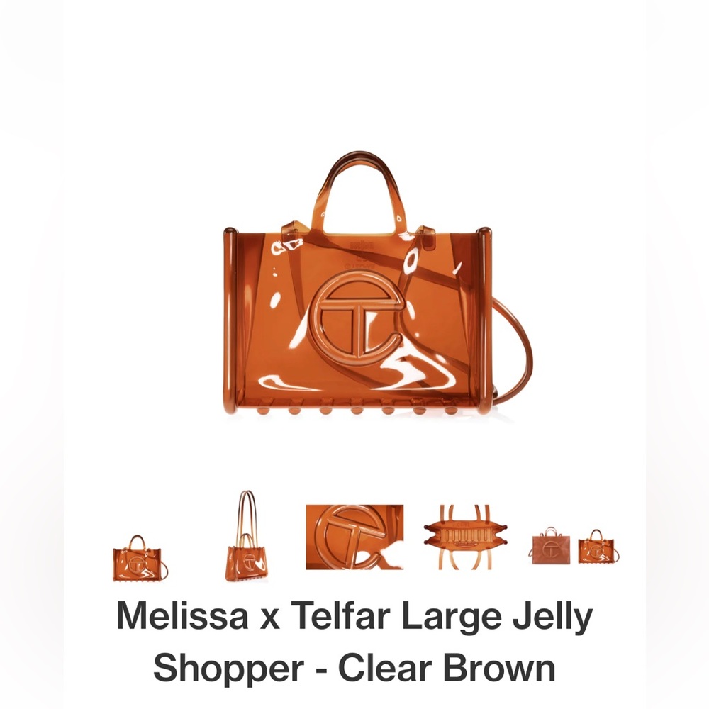 NWT Melissa x Telfar Large Jelly Shopper - Clear Brown